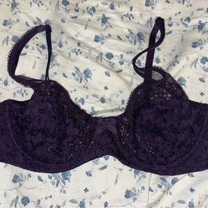 Victoria's Secret Deep Purple Lace Bra